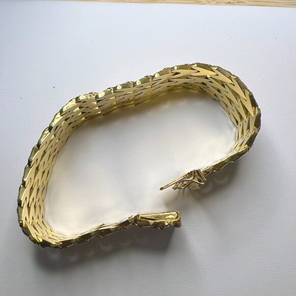 Italian 18kt 2-Tone, 4-Row, Open Style Bracelet - Picture 7 of 7